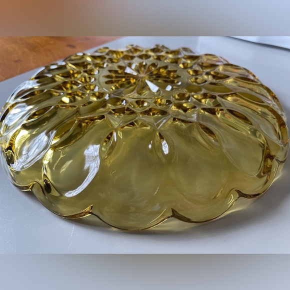 Anchor Hocking Divided Tray Amber Tri-Section Fairfield Glass Vintage Dish Tray - Picture 15 of 16